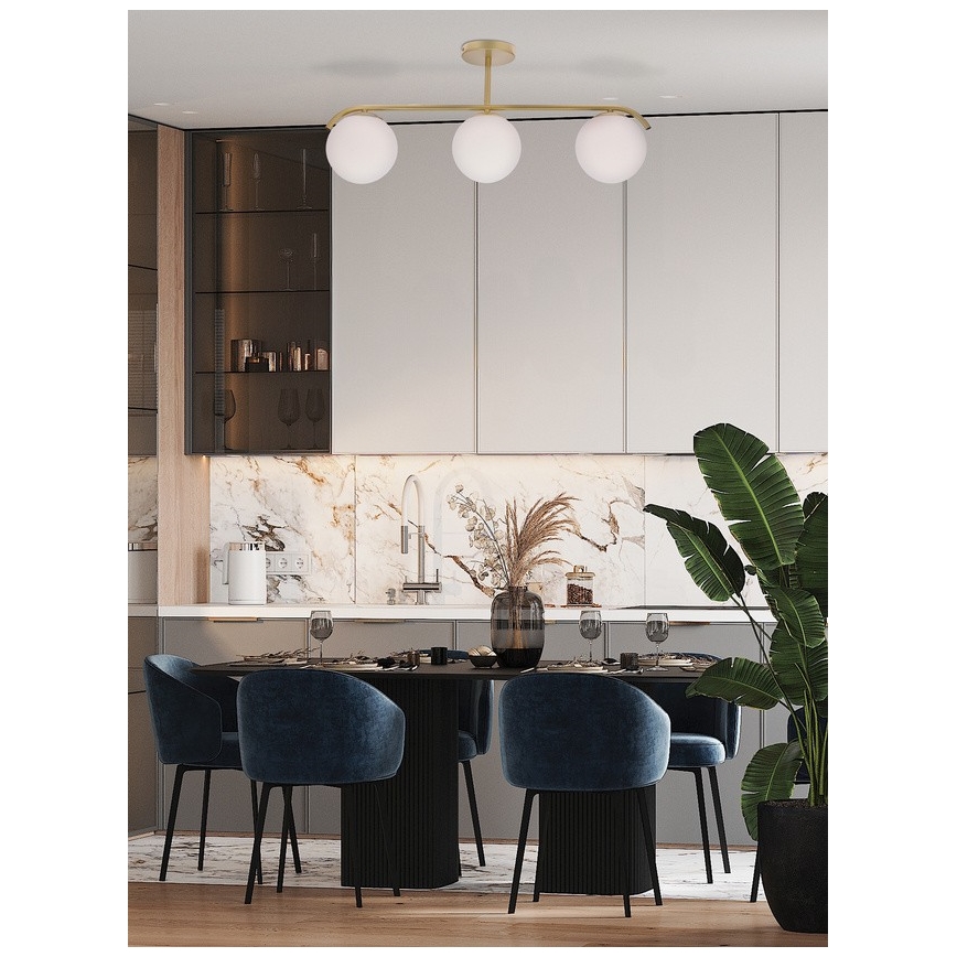 Lestenec na drogu AMADEO 3xE14/40W/230V medenina
