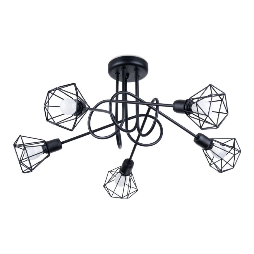 Lestenec na drogu ARTEMIS 5xE14/40W/230V črna