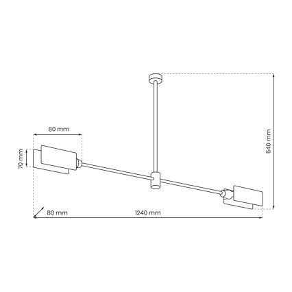 Lestenec na drogu ASTRA 2xE27/60W/230V črn