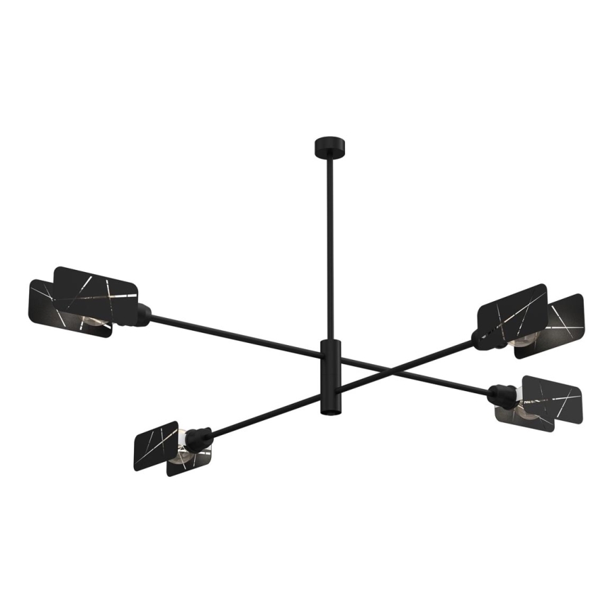 Lestenec na drogu ASTRA 4xE27/60W/230V črn