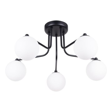 Lestenec na drogu ASTRAL 5xG9/8W/230V črna