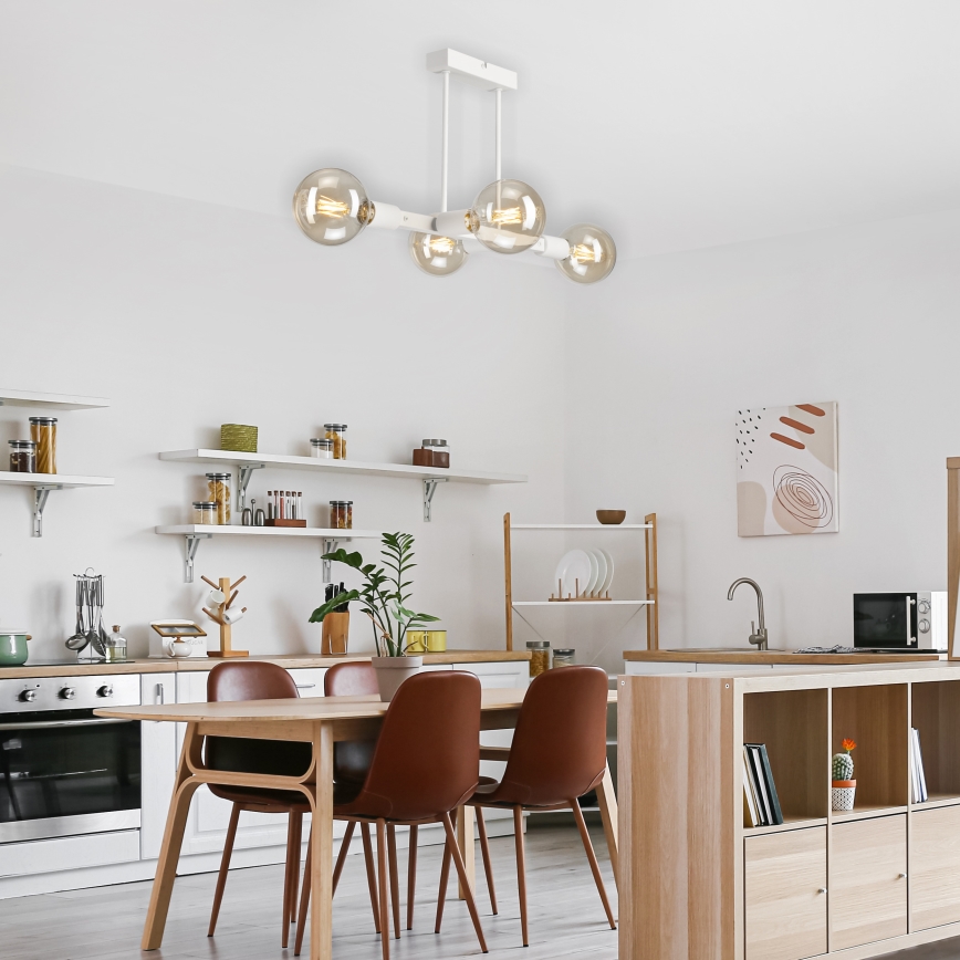 Lestenec na drogu ASTRID 4xE27/60W/230V bela