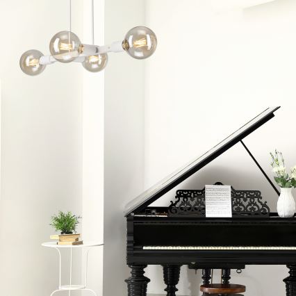 Lestenec na drogu ASTRID 4xE27/60W/230V bela