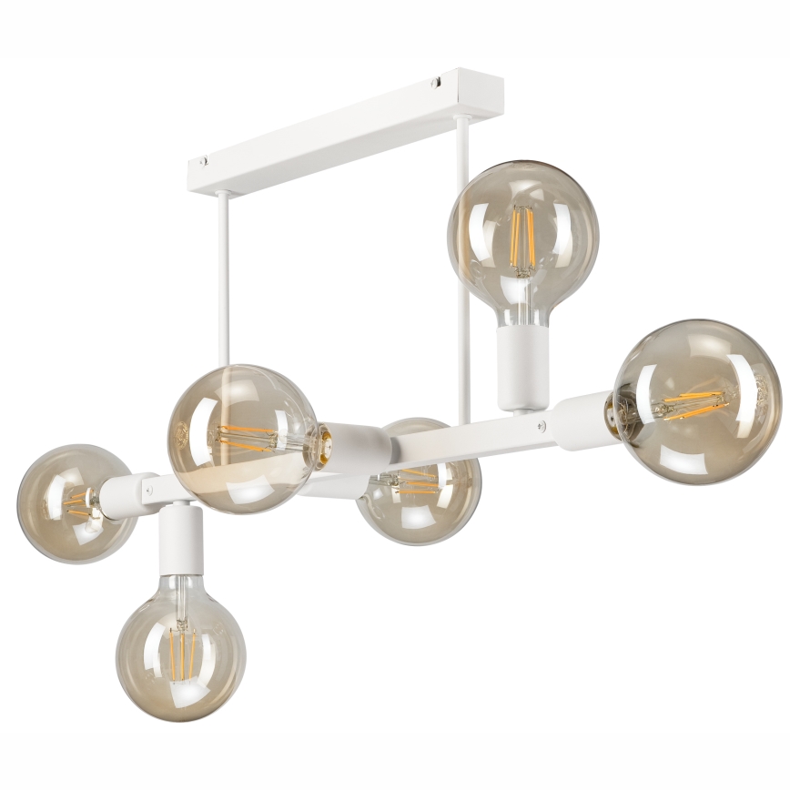 Lestenec na drogu ASTRID 6xE27/60W/230V bela