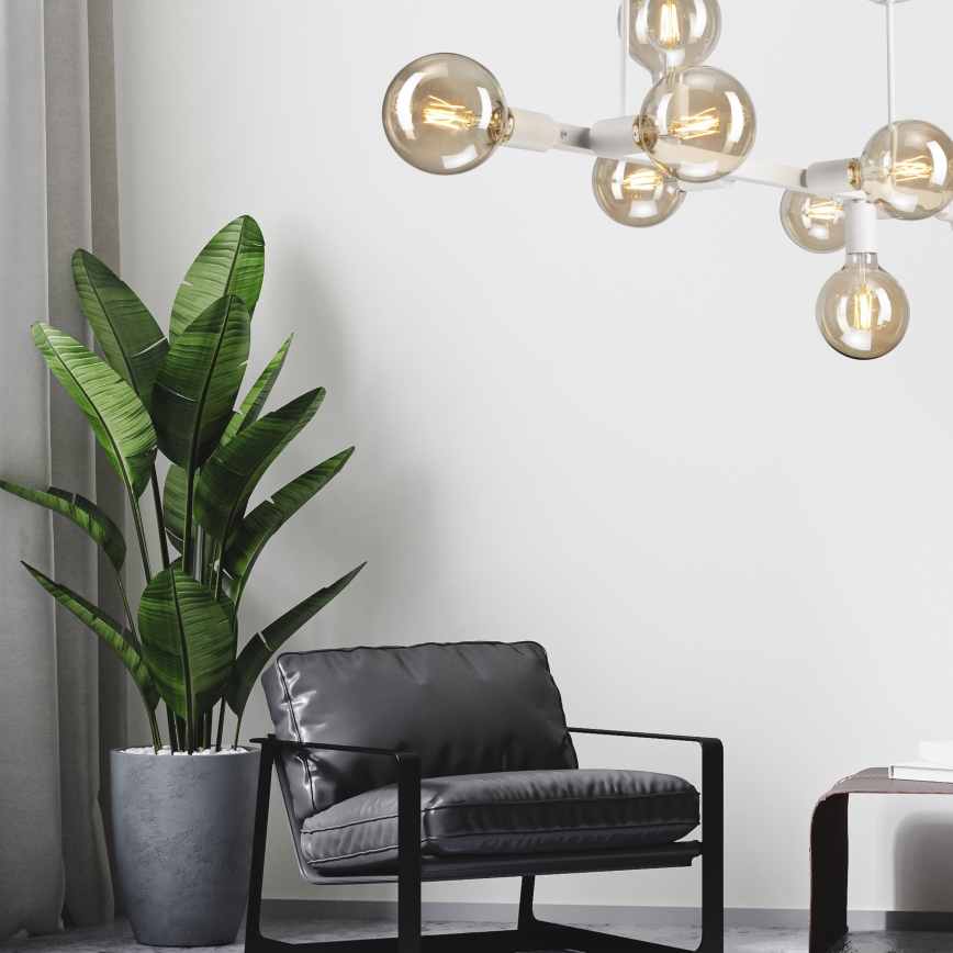 Lestenec na drogu ASTRID 8xE27/60W/230V bela