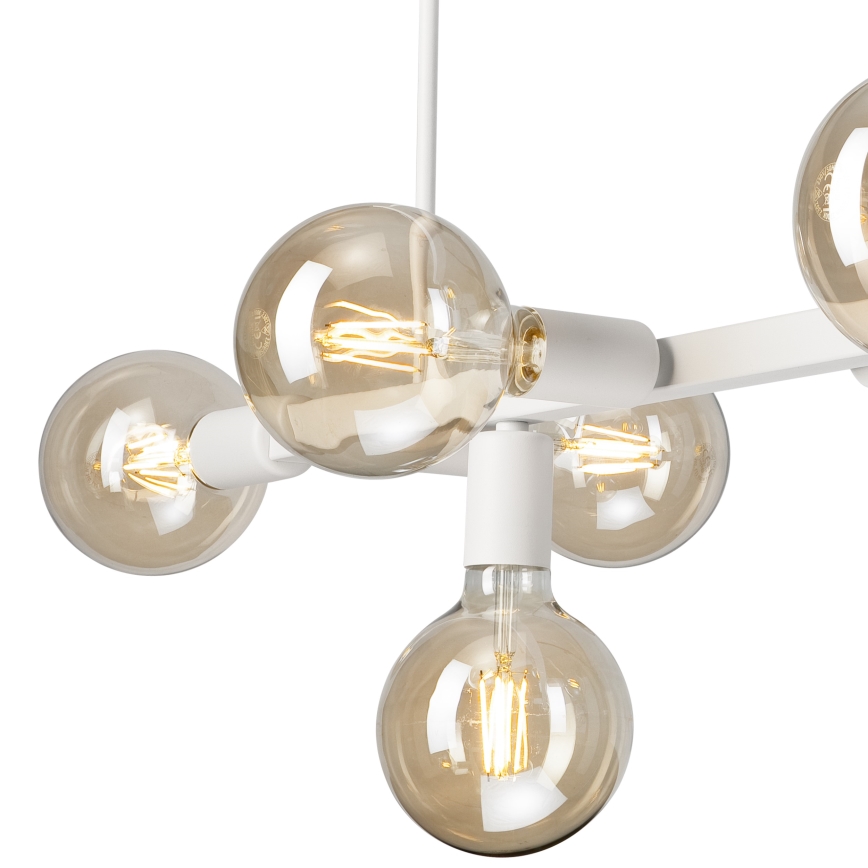 Lestenec na drogu ASTRID 8xE27/60W/230V bela