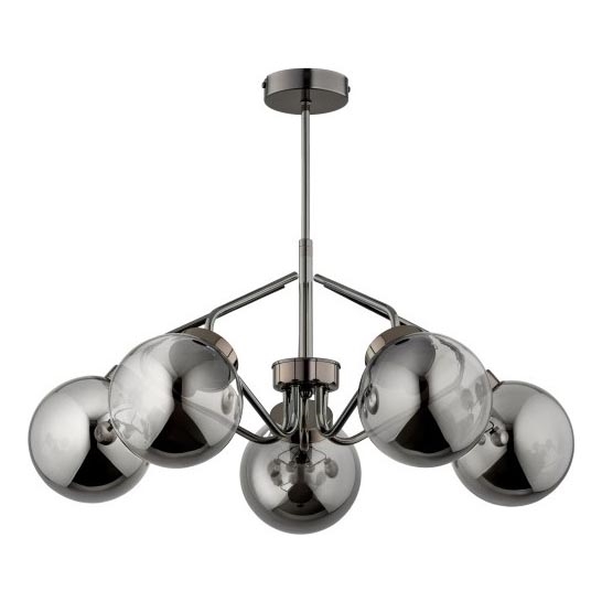 Lestenec na drogu BARSUM 5xE14/10W/230V siva