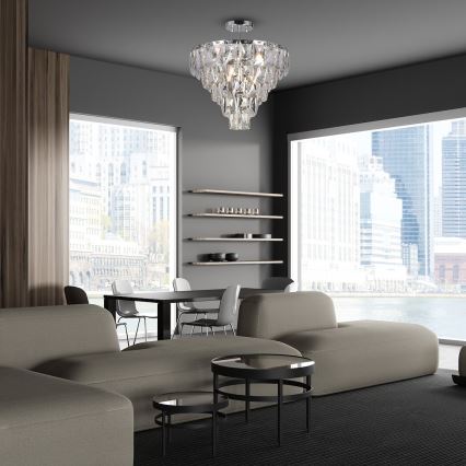 Lestenec na drogu CHELSEA 6xE14/40W/230V pr. 50 cm sijajni krom