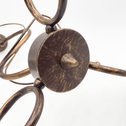 Lestenec na drogu COBRA 3xE27/60W/230V bronza/patina