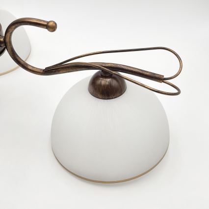 Lestenec na drogu COBRA 3xE27/60W/230V bronza/patina