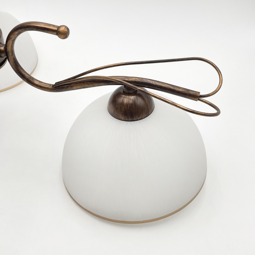 Lestenec na drogu COBRA 3xE27/60W/230V bronza/patina