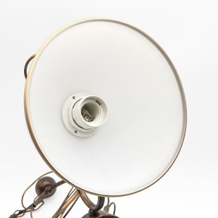 Lestenec na drogu COBRA 3xE27/60W/230V bronza/patina