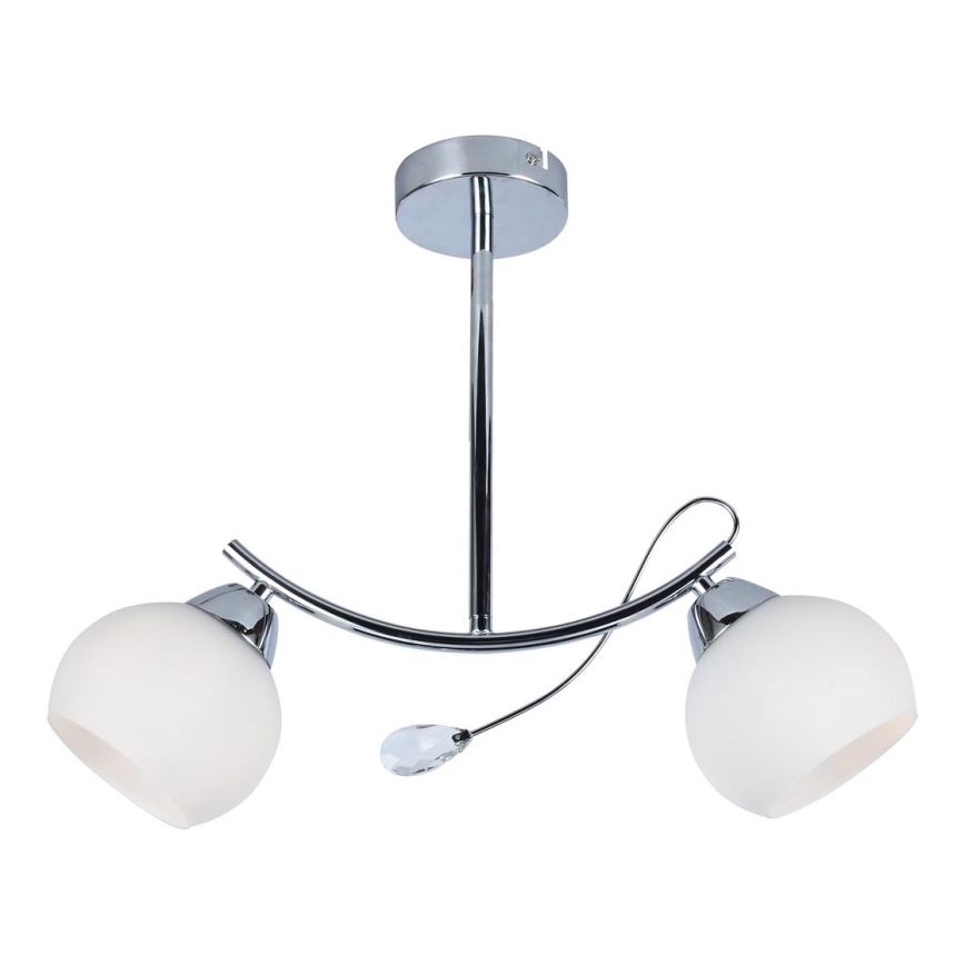 Lestenec na drogu CONNOR 2xE27/15W/230V sijajni krom/bela