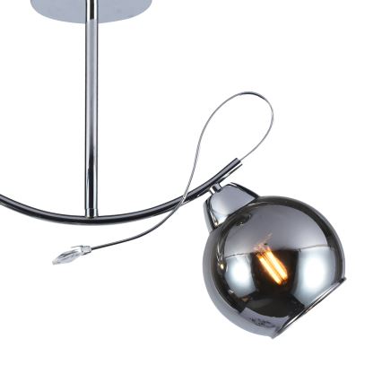 Lestenec na drogu CONNOR 2xE27/15W/230V sijajni krom/siva