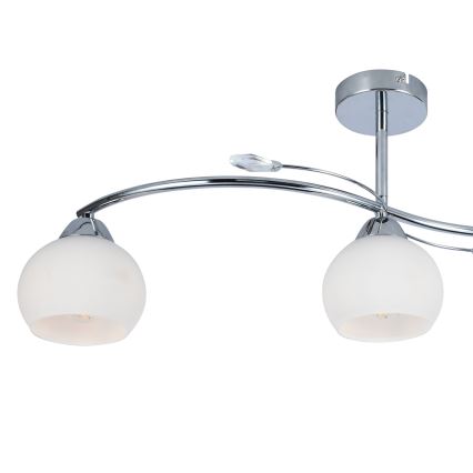 Lestenec na drogu CONNOR 3xE27/15W/230V sijajni krom/bela