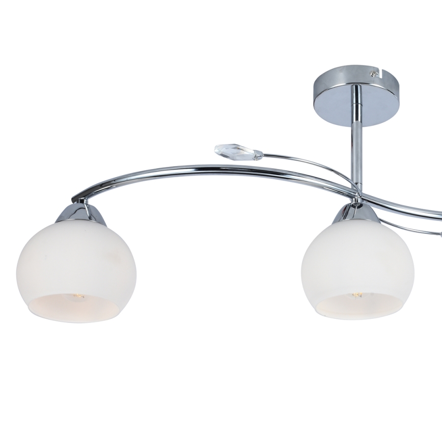 Lestenec na drogu CONNOR 3xE27/15W/230V sijajni krom/bela
