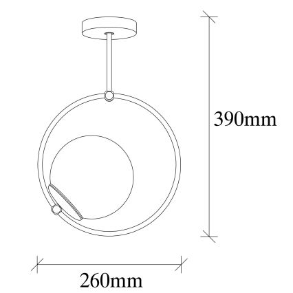 Lestenec na drogu DOLUNAY 1xE27/40W/230V