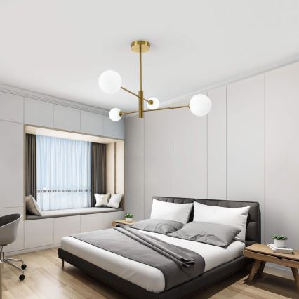 Lestenec na drogu DORADO 4xG9/40W/230V v zlatem odtenku