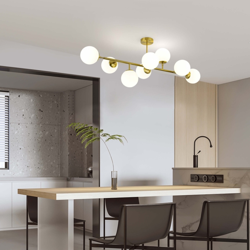 Lestenec na drogu DORADO 8xE14/40W/230V zlata barva