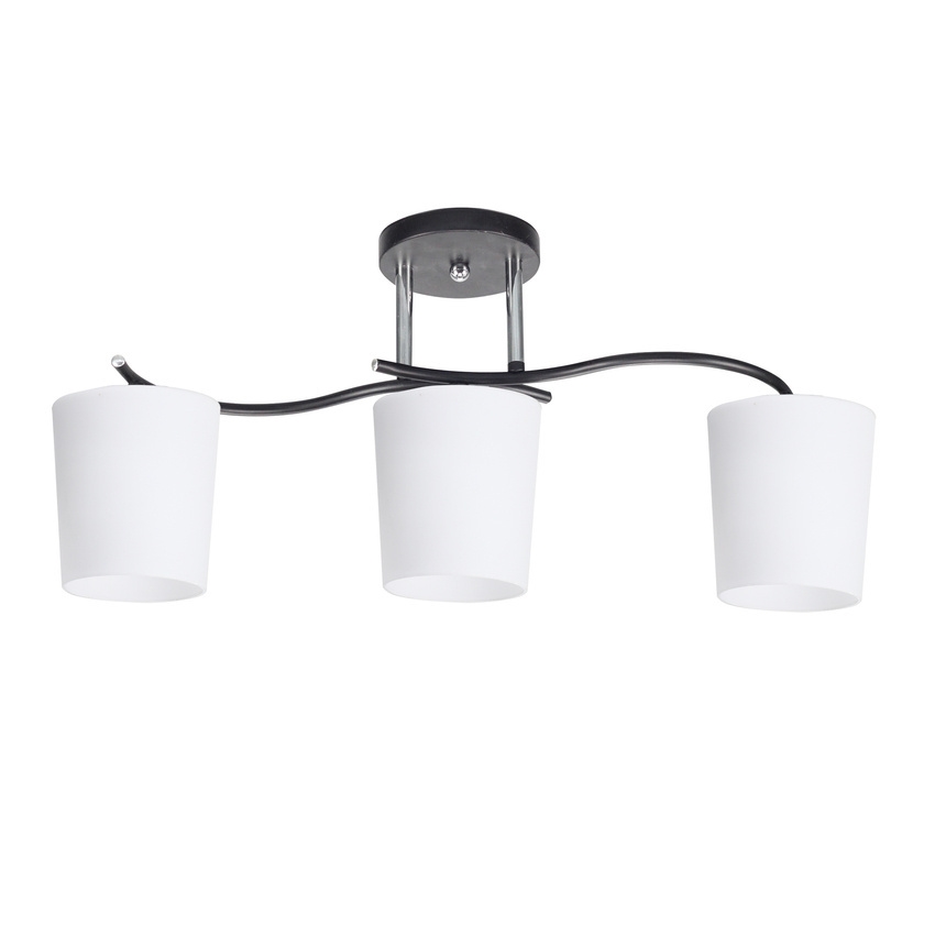 Lestenec na drogu ESNYR 3xE27/40W/230V črna/bela