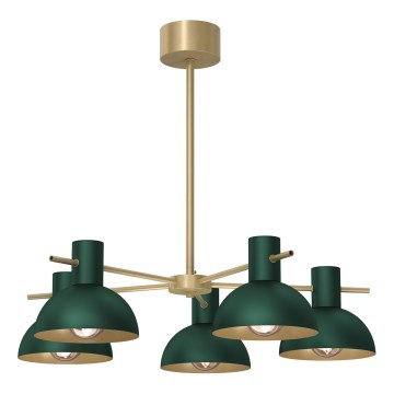 Lestenec na drogu ESTATE MINI 5xE27/15W/230V zelena