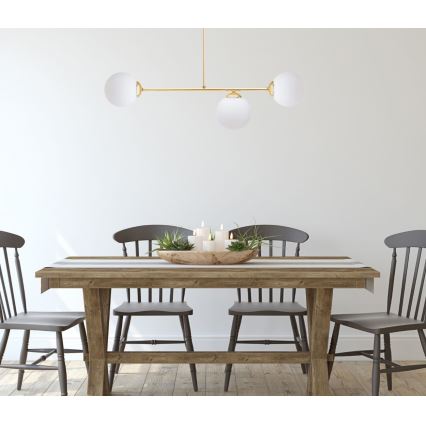 Lestenec na drogu FIRA 3xE27/60W/230V zlata