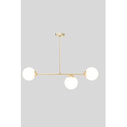 Lestenec na drogu FIRA 3xE27/60W/230V zlata