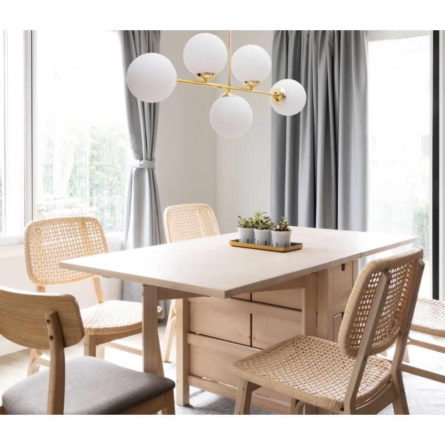 Lestenec na drogu FIRA 5xE27/60W/230V zlata