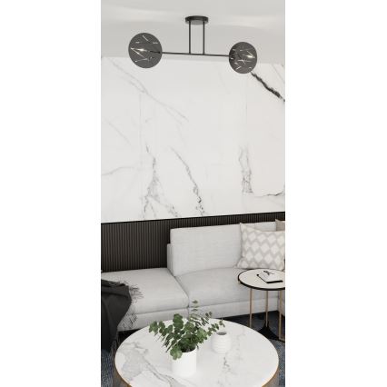 Lestenec na drogu FRICK 2xE27/15W/230V črna