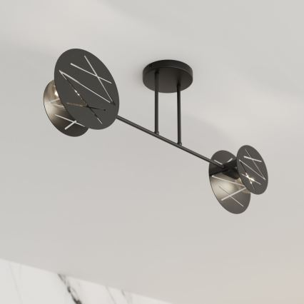 Lestenec na drogu FRICK 2xE27/15W/230V črna