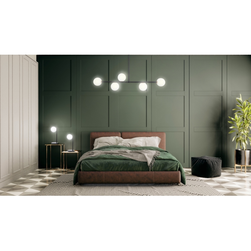 Lestenec na drogu GAMA 5xG9/12W/230V črn