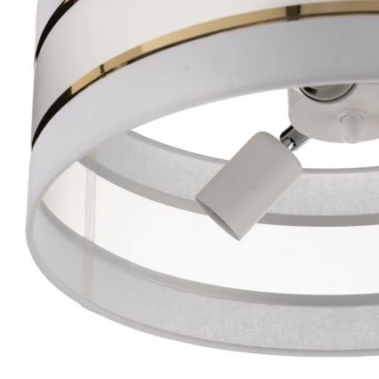 Lestenec na drogu HELEN 3xE27/15W/230V bela/zlata