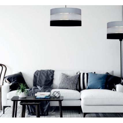 Lestenec na drogu HELEN 3xE27/15W/230V črna/siva/sijajni krom
