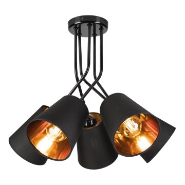 Lestenec na drogu IRMA 5xE27/60W/230V črna