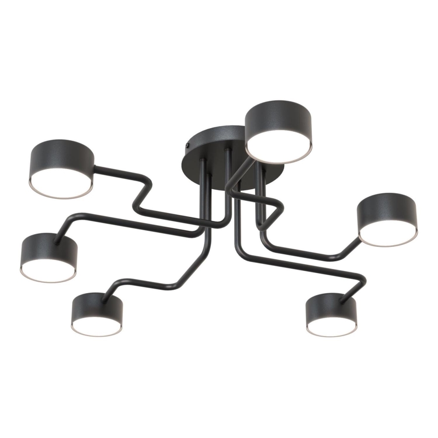 Lestenec na drogu KURAGE 6xGX53/12W/230V črna