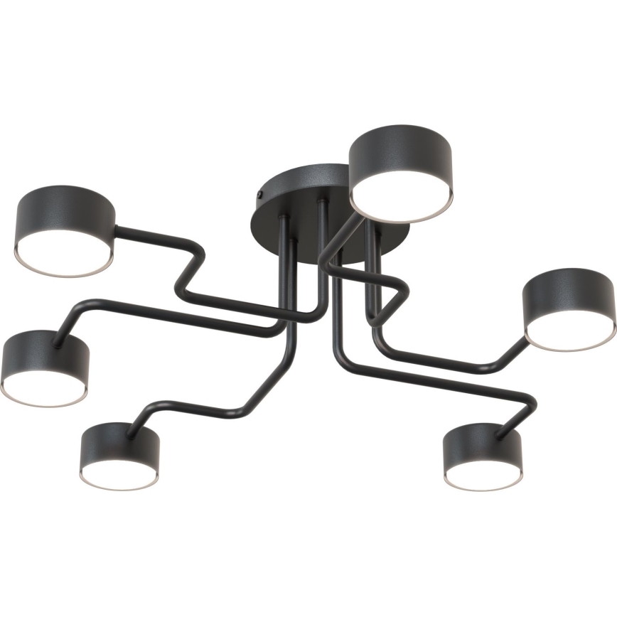 Lestenec na drogu KURAGE 6xGX53/12W/230V črna