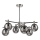 Lestenec na drogu LILOU 6xE14/5W/230V mat krom/dimna