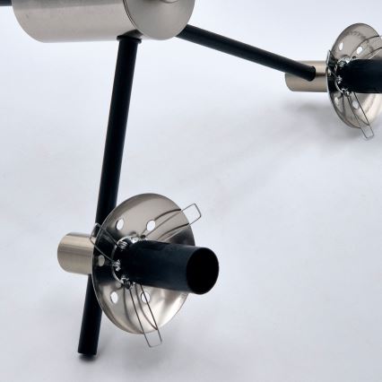 Lestenec na drogu LILOU 6xE14/5W/230V mat krom/dimna