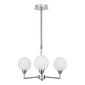 Lestenec na drogu LOGOS 3xG9/25W/230V mat krom