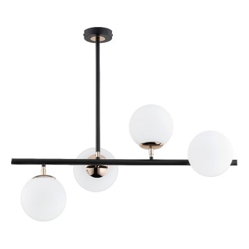 Lestenec na drogu LURO 4xE14/10W/230V črna