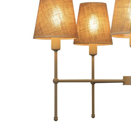 Lestenec na drogu MADELA 5xE14/40W/230V juta/bež