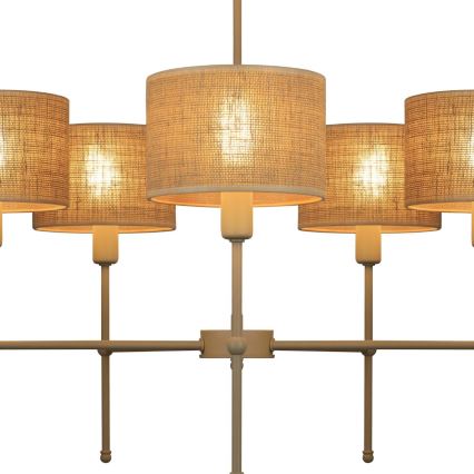 Lestenec na drogu MADELA 5xE14/40W/230V juta/bež