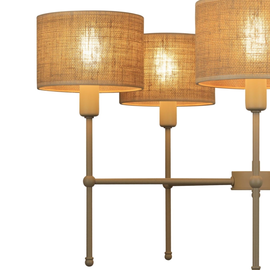 Lestenec na drogu MADELA 5xE14/40W/230V juta/bež