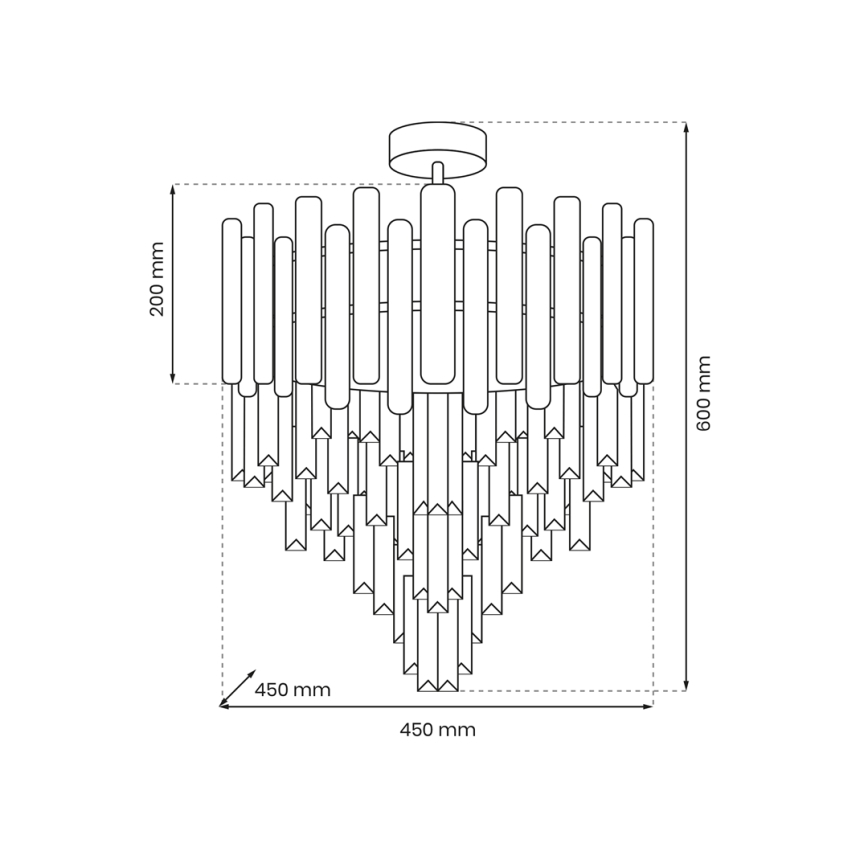 Lestenec na drogu MADISON 9xE14/40W/230V zlata