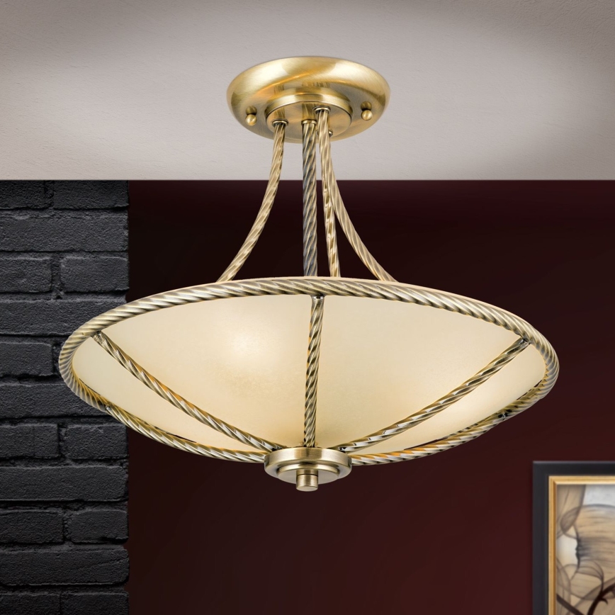 Lestenec na drogu MAURO 3xE27/60W/230V pr. 42 cm bron