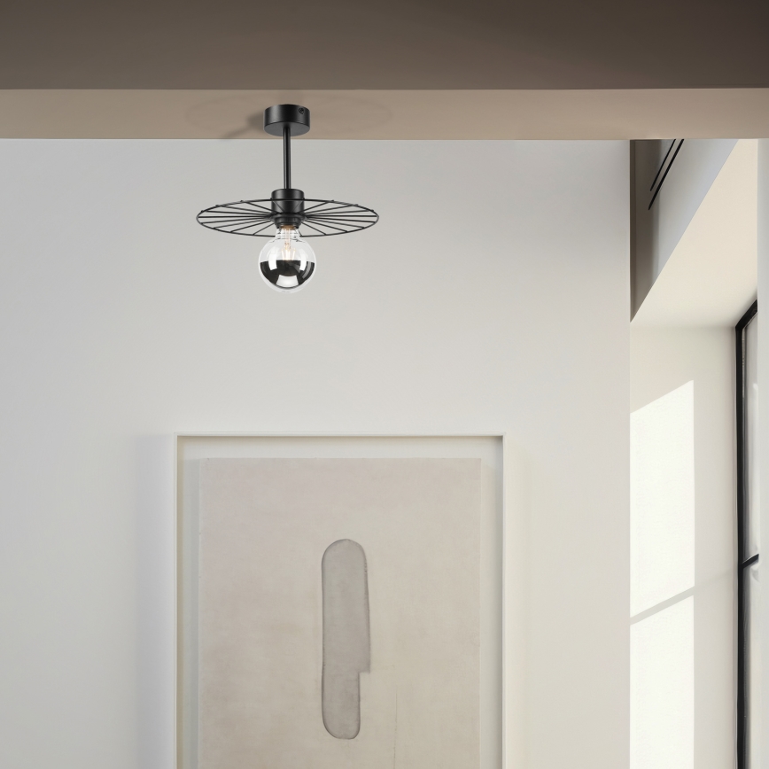 Lestenec na drogu MONTANA 1xE27/15W/230V pr. 30 cm črna