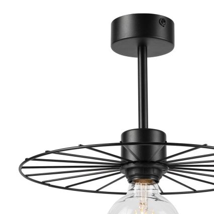 Lestenec na drogu MONTANA 1xE27/15W/230V pr. 30 cm črna