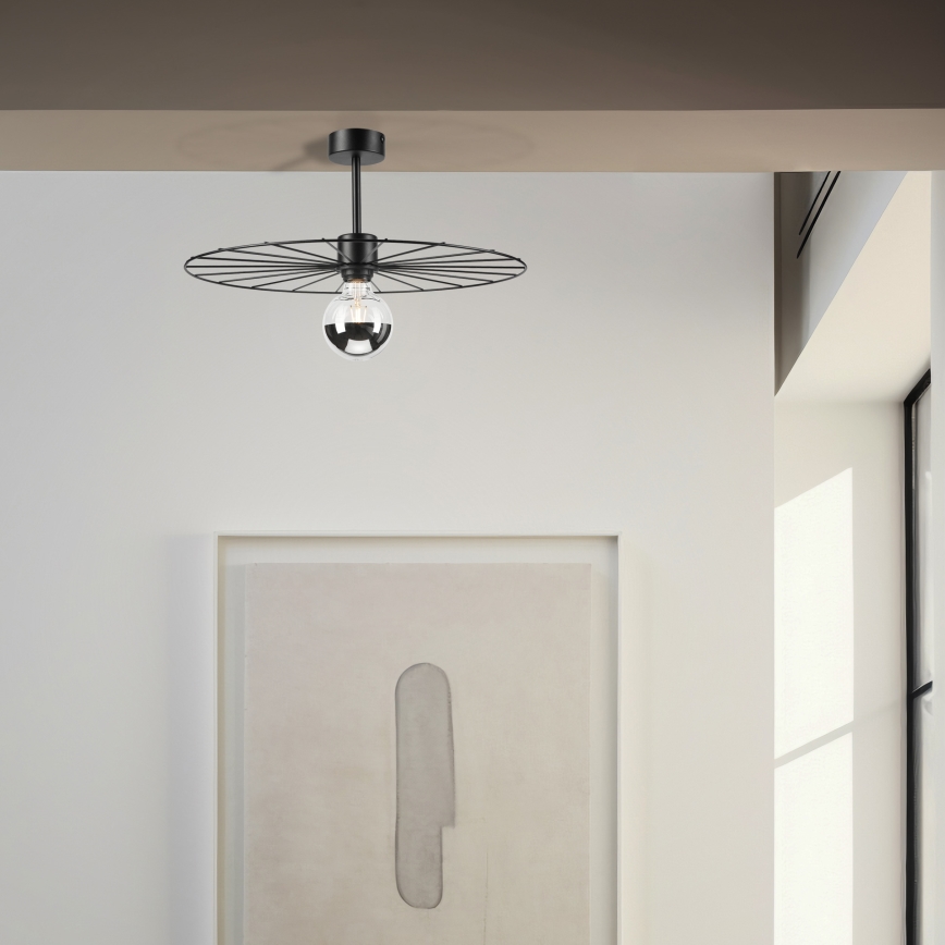 Lestenec na drogu MONTANA 1xE27/15W/230V pr. 45 cm črna
