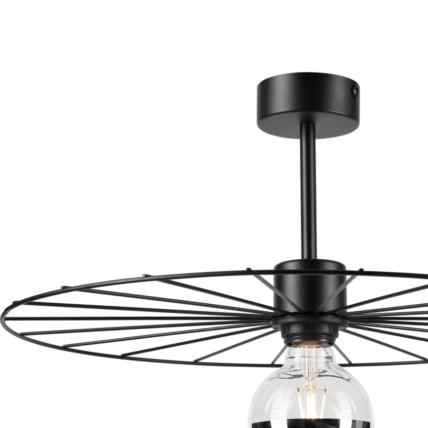 Lestenec na drogu MONTANA 1xE27/15W/230V pr. 45 cm črna