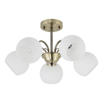 Lestenec na drogu NESTOR 5×E27/40W/230V medenina